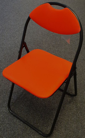 Gepolsterter Klappstuhl "Tabea" rot / schwarz
