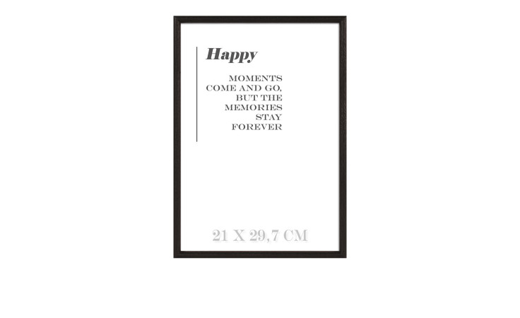 Holz-Bilderrahmen Happy 21 x 30 cm