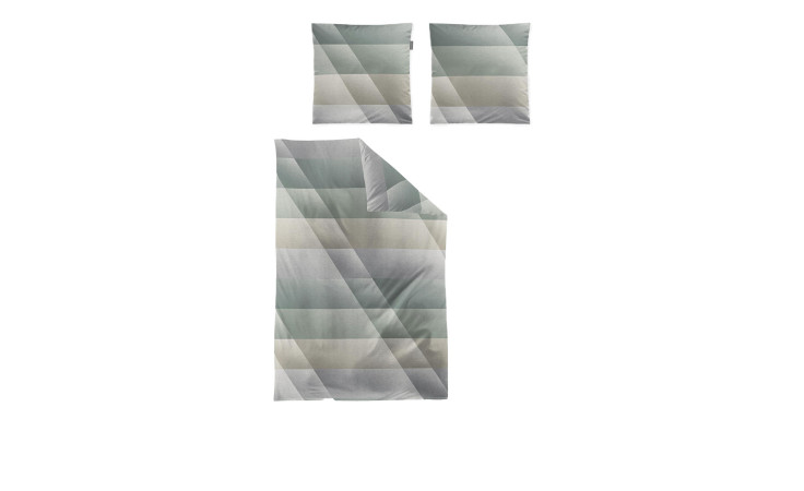Mako-Satin-Bettwäsche Wave 155 x 220 cm