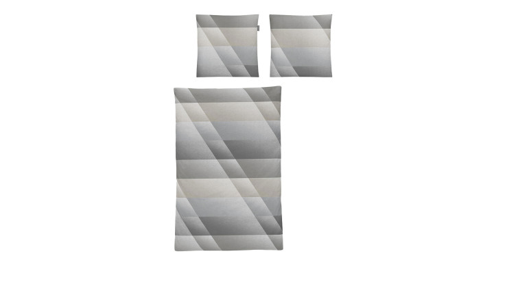 Mako-Satin-Bettwäsche Wave 155 x 220 cm