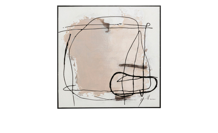 Gerahmtes Bild Dust 100 x 100 cm in Beige