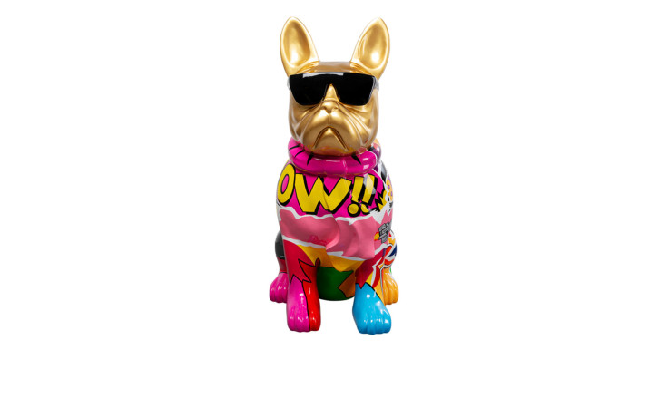 Deko-Hund Grafittidog 49 cm in einer mehrfarbigen Ausführung