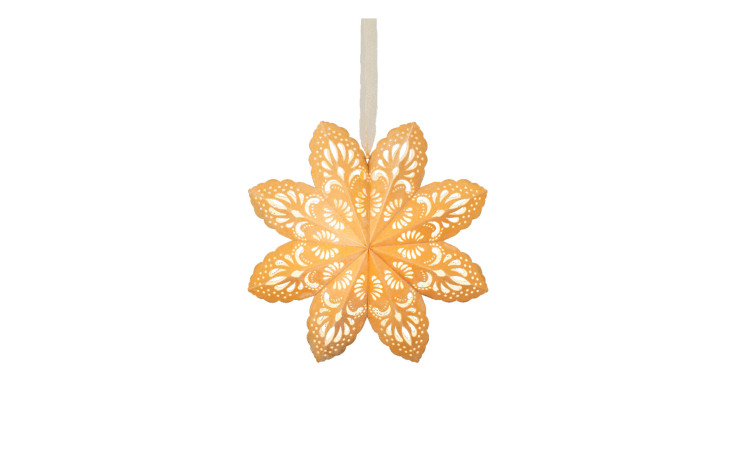 Schneeflocke 50 cm in gold.
