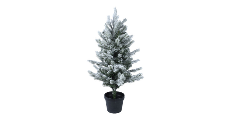 Mini-Tannenbaum Allison 75 cm in grün weiß beschneit.