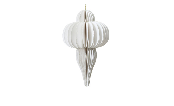 Deko-Ornament 24 x 40 cm Weiß