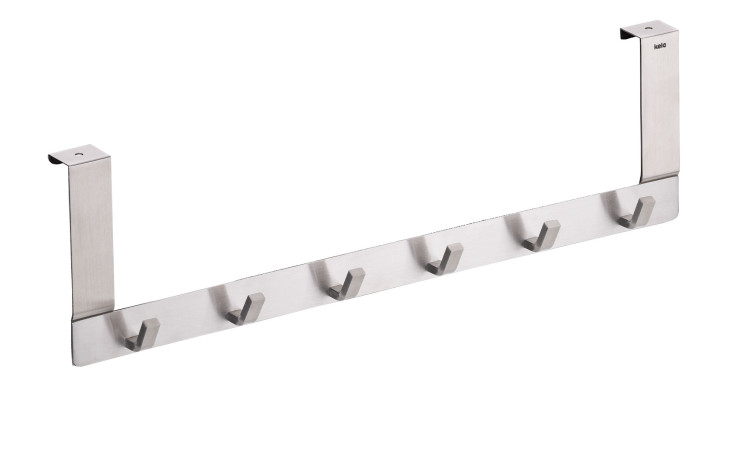 Türgarderobenleiste Colgar 46 cm aus Edelstahl mit 6 Haken