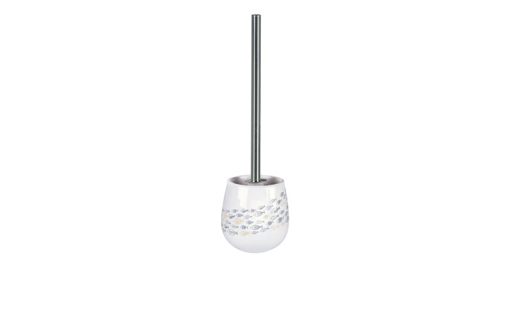WC-Bürstenhalter Sardinas12 cm in weiß mit Fisch-Motiven