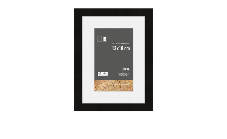 Holz-Bilderrahmen Skava 13 x 18 cm in schwarz.