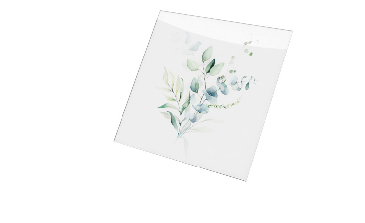 Glasbild Watercolor Leaves 50 x 50 cm, Blätter
