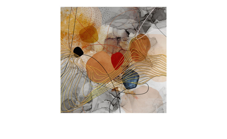Alubild Lines and Shapes 50 x 50 cm