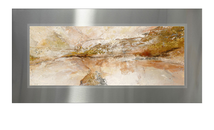 Alubild Brown-Silver-Gold 50 x 100 cm
