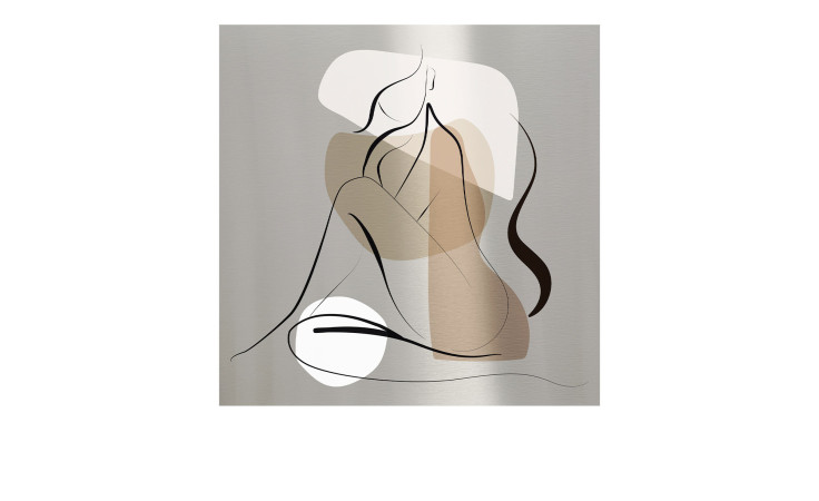 Alubild Line Art Woman 50 x 50 cm