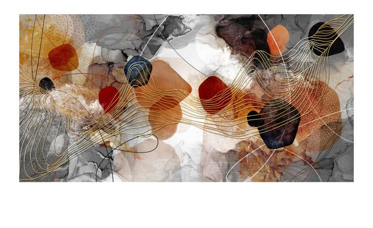 Alubild Lines & Shapes 100 x 200 cm