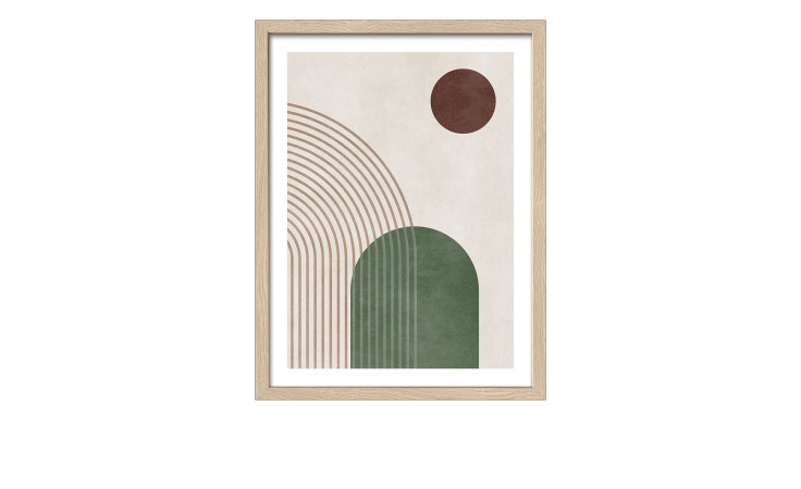 Rahmenbild Geometrical Green Art 33 x 43 cm