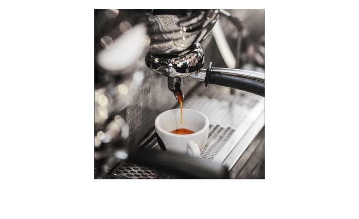 Glasbild Cafe 30 x 30 cm
