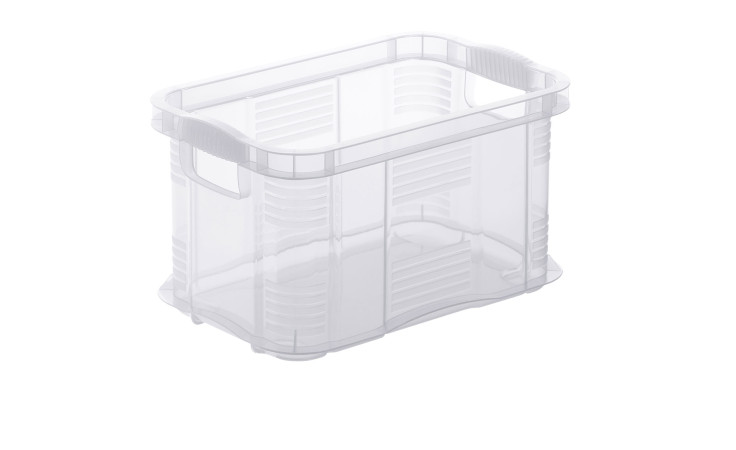 Systembox Agilo A5 aus transparentem Kunststoff.