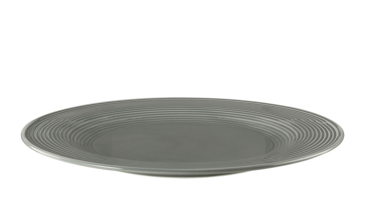 Speiseteller Beat 27,7 cm aus Porzellan in Perlgrau.