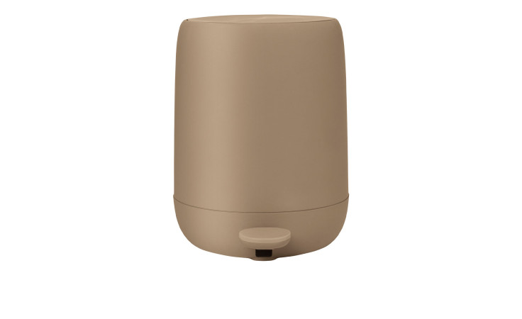 Treteimer Sono 3 l aus Silikon und Kunststoff in taupe.