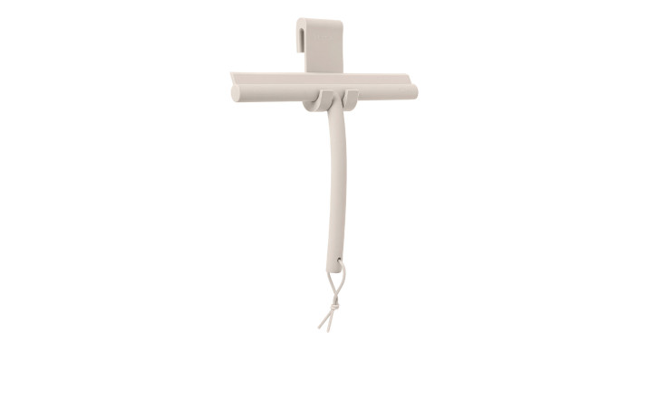Duschabzieher Vipo 24,4 cmmit Halter aus Silikon in beige.