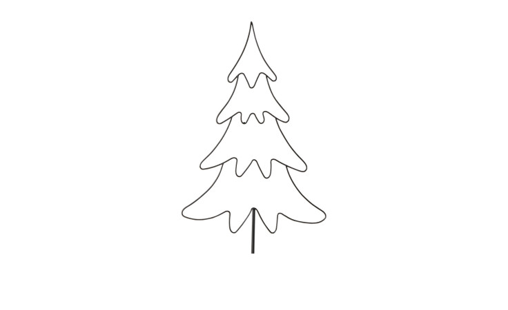 Weihnachtsbaum 103 cm aus Eisen in schwarz.