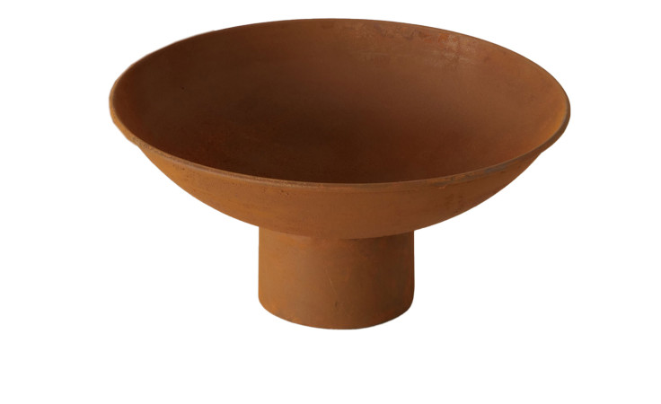 Schale 26 cm aus Eisen in braun.