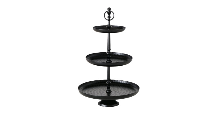 Etagere 53 cm aus Aluminium in schwarz.