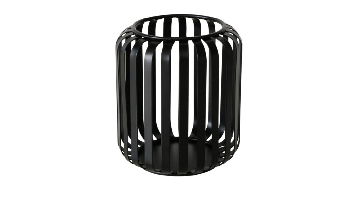 Windlicht Viki 12 cm in schwarz aus Eisen