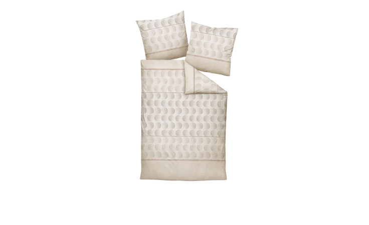 Biber Bettwäsche 135 x 200 cm Beige Rauchperle 