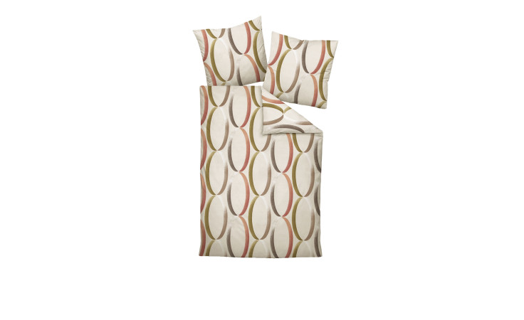 Biber Bettwäsche 155 x 220 cm Taupe Siena