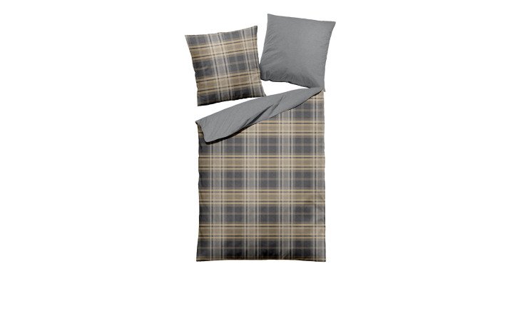 Flanell-Bettwäsche Dormisette 155 x 220 cm