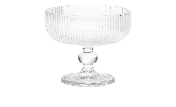 Eisschale 285 ml transparent geriffelt.