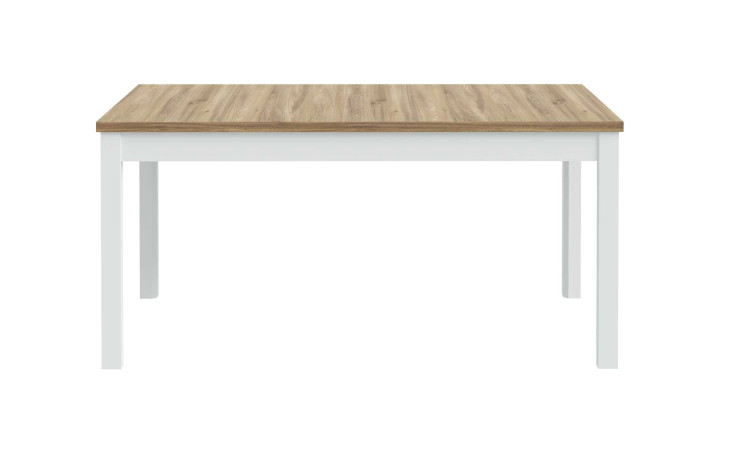 Esstisch Lüttich, in der Farbaaakombi. Secret grey / Valecia oak, Seitenansicht