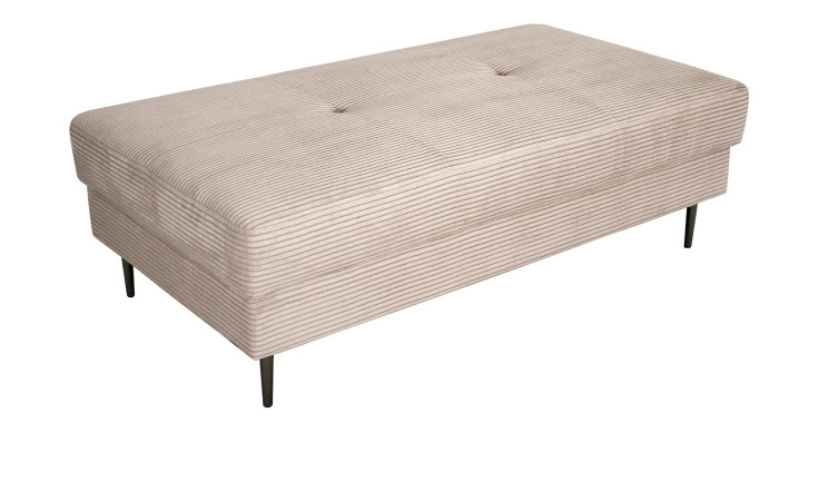 Hocker Sunny in einem Braun-Beigen Cordstoff bezogen