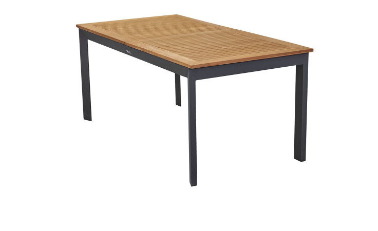 Gartentisch Unicamo mit Tischplatte aus Teakholz und Gestell aus Aluminium in Anthrazit