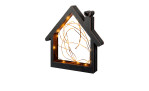 LED-Haus 26 x 27 cm in schwarz.