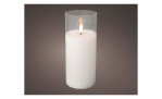 LED-Wachskerze im Glas 17,5 cm