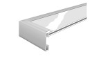 Aluminium-Bilderrahmen Accent 29,7 x 42 cm Skizzenzeichnung vom Rahmen innen in grau.
