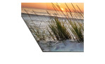 Glasbild Lonely Dune 30 x 30 cm, Strandlandschaft, Detailfoto von einer Ecke des Bildes