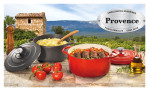 Bratentopf Provence 25 cm aus Gusseisen in schwarz, Ansicht im Milieu