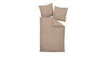Satin-Bettwäsche 155 x 220 cm Taupe