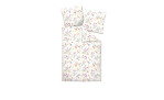 Satin-Bettwäsche 135 x 200 cm Blumenmuster