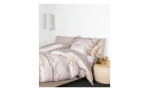 Satin-Bettwäsche 155 x 220 cm Beige 