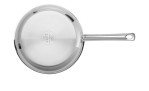 Stielpfanne Calabria 24 cm aus Metall in silber. Ansicht von unten.