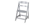 Treppenhochstuhl Sit up Flex in Taupe aus Holz.