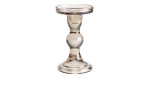 Kerzenhalter 13 cm gräulich aus Glas.