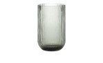 Trinkglas 465 ml  grau geriffelt.