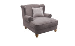 Loveseat-Sessel in der Farbe grau-braun