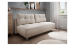 Schlafsofa Auby in der Farbe beige, in einem Raum stehend