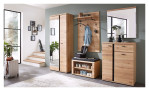 Garderobenschrank Sonos in Altesche massiv und Old Artisan Eiche, mit einer Spiegeltür, Anischt im Milieu