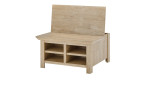 Couchtisch Cabrera in Gold Harbour Oak mit Fächern und klappbarer Platte